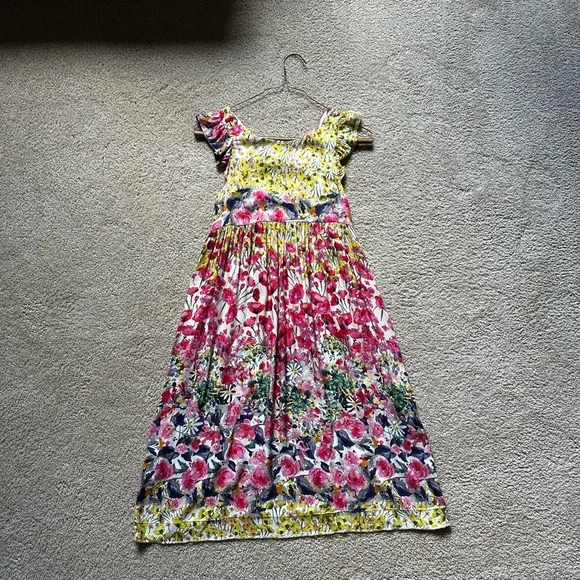 Zara Multicolor Floral Kids Dress - Picture 1 of 3